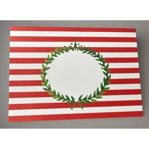 Odd Balls Christmas Note Cards - Laurel Wreath - Folded - 10 Pack